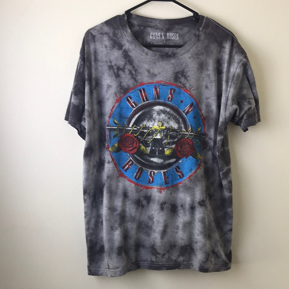 Guns &Roses tie dye gray t-shirt. Sz L